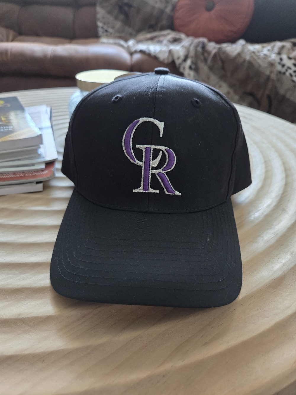 VTG Colorado Rockies Snapback Hat Black Purple Silver MLB Deadstock NWT 90s